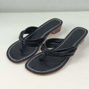 Bernardo Miami Demi Wedge Heel Sandal in Black Size 11